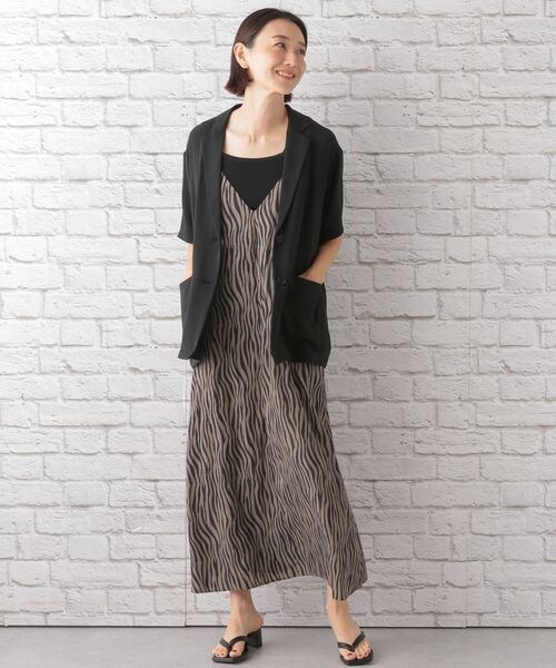 LEPSIM(レプシィム)の「プリントパターンキャミワンピース(ワンピース/ドレス・レディース・ボカシ柄09/ゼブラ柄53・FREE SIZE)」の5枚目の写真