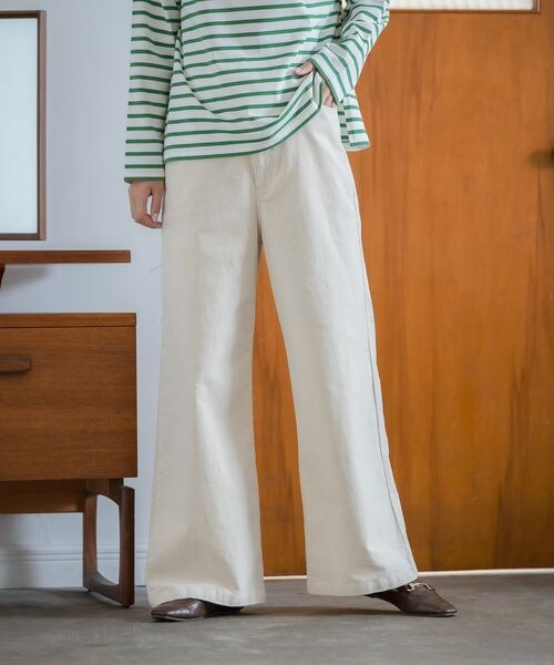 LEPSIM（レプシィム）の「ストレッチコーデュロイパンツ（パンツ・レディース・オフホワイト05/カーキ78/ブルー85・M/L）」の4枚目の写真