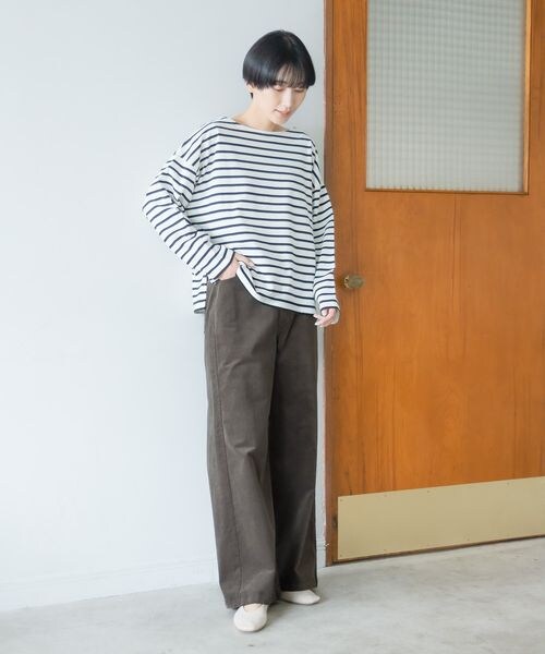 LEPSIM（レプシィム）の「ストレッチコーデュロイパンツ（パンツ・レディース・オフホワイト05/カーキ78/ブルー85・M/L）」の8枚目の写真