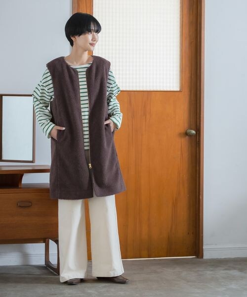 LEPSIM（レプシィム）の「ストレッチコーデュロイパンツ（パンツ・レディース・オフホワイト05/カーキ78/ブルー85・M/L）」の5枚目の写真