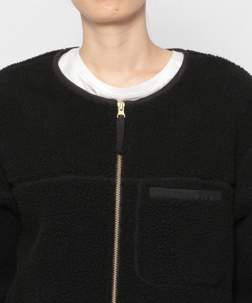 LEPSIM(レプシィム)の「ノーカラーボアジャケット(ジャケット/アウター・レディース・ブラック09/グレージュ13/カーキ78・M/L)」の15枚目の写真