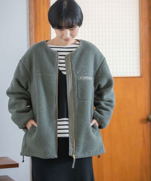 LEPSIM（レプシィム）の「ノーカラーボアジャケット（）」 - WEAR