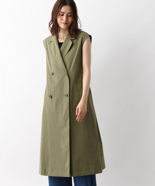 LEPSIM(レプシィム)の「トレンチベスト(ジャケット/アウター・レディース・ベージュ52/カーキ74・FREE SIZE)」の9枚目の写真