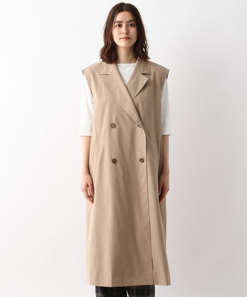 LEPSIM(レプシィム)の「トレンチベスト(ジャケット/アウター・レディース・ベージュ52/カーキ74・FREE SIZE)」の12枚目の写真