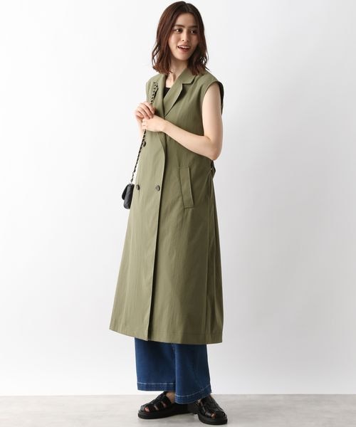 LEPSIM(レプシィム)の「トレンチベスト(ジャケット/アウター・レディース・ベージュ52/カーキ74・FREE SIZE)」の11枚目の写真