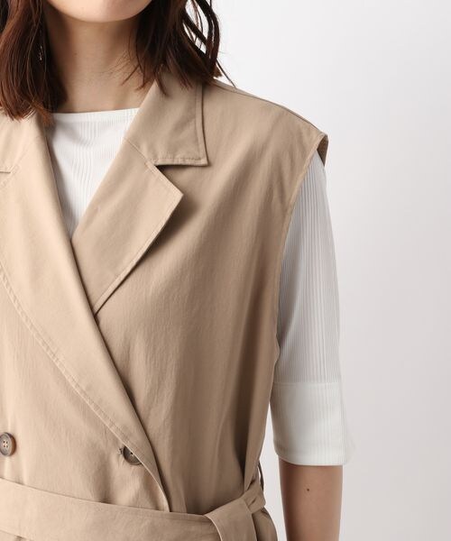 LEPSIM(レプシィム)の「トレンチベスト(ジャケット/アウター・レディース・ベージュ52/カーキ74・FREE SIZE)」の17枚目の写真
