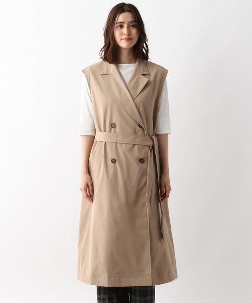 LEPSIM(レプシィム)の「トレンチベスト(ジャケット/アウター・レディース・ベージュ52/カーキ74・FREE SIZE)」の13枚目の写真