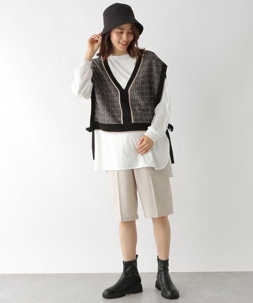 LEPSIM（レプシィム）の「マタニティ／ショートパンツ（パンツ・レディース・ブラック09/グレージュ13・FREE SIZE）」の4枚目の写真