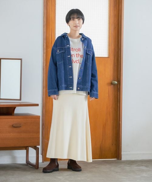 LEPSIM（レプシィム）の「12ゲージ満たされフレアニットスカート（スカート・レディース・オフホワイト05/ブラック09/ピンク21/【WEB限定】フューシャピンク29/グリーン72・FREE SIZE）」の6枚目の写真