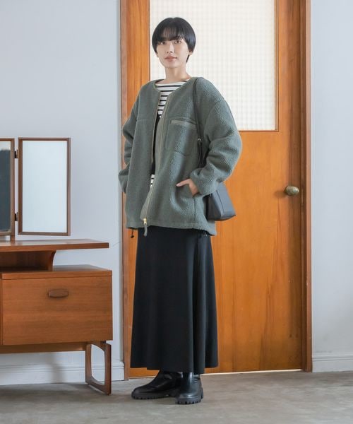 LEPSIM（レプシィム）の「12ゲージ満たされフレアニットスカート（スカート・レディース・オフホワイト05/ブラック09/ピンク21/【WEB限定】フューシャピンク29/グリーン72・FREE SIZE）」の7枚目の写真