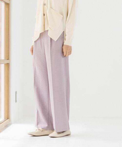 LEPSIM(レプシィム)の「リネンライクイージーパンツ(パンツ・レディース・ピンク25/ブラウン58・FREE SIZE)」の1枚目の写真