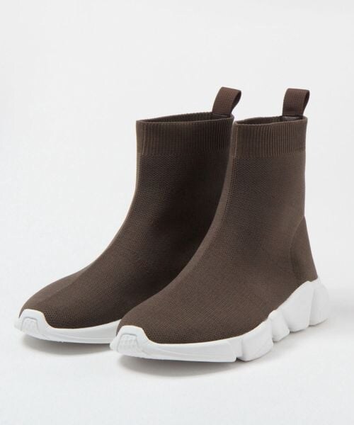 LEPSIM（レプシィム）の「ハイカットニットスニーカー（シューズ・レディース・ブラック09/モカ55・M(23-23.5)/L(24-24.5)）」の2枚目の写真