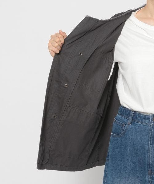 LEPSIM（レプシィム）の「ノーカラーミリタリーベスト（ジャケット/アウター・レディース・ブラック09/カーキ78・FREE SIZE）」の15枚目の写真