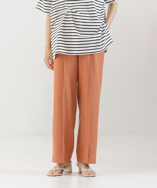 LEPSIM（レプシィム）の「嬉しい機能が付いたストレートパンツ（パンツ・レディース・ブラック09/グレージュ13/オレンジ45/ブルー85・SS/S/M/L/LL(WEB限定)）」の3枚目の写真