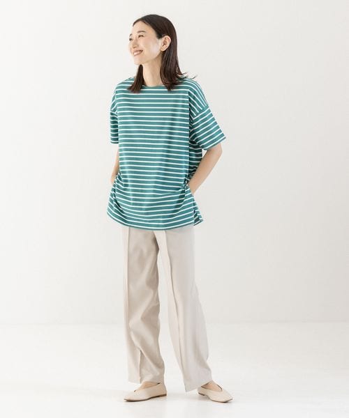 LEPSIM（レプシィム）の「嬉しい機能が付いたストレートパンツ（パンツ・レディース・ブラック09/グレージュ13/オレンジ45/ブルー85・SS/S/M/L/LL(WEB限定)）」の7枚目の写真