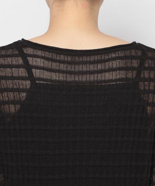LOWRYS FARM（ローリーズファーム）の「ジャガードシアーニットワンピース（ワンピース/ドレス・レディース・アイボリー08/ブラック09/グリーン78・F）」の16枚目の写真