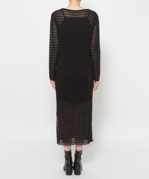 LOWRYS FARM（ローリーズファーム）の「ジャガードシアーニットワンピース（ワンピース/ドレス・レディース・アイボリー08/ブラック09/グリーン78・F）」の12枚目の写真
