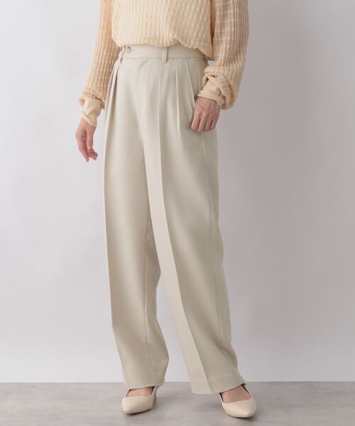 LOWRYS FARM（ローリーズファーム）の「スタイルＵＰワイドパンツ（パンツ・レディース・アイボリー08/ブラック09/ブラウン58/イエロー65・S/M/L）」の6枚目の写真