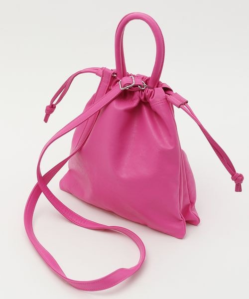 LOWRYS FARM（ローリーズファーム）の「３ＲＯＯＭキンチャクＢＡＧ（バッグ・レディース・アイボリー08/ブラック09/ピンク25・ナシ）」の8枚目の写真