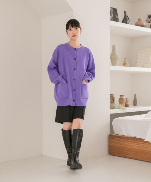 LOWRYS FARM（ローリーズファーム）の「メランジピンタックショートパンツ（パンツ・レディース・アイボリー08/ブラック09/ブラウン58・F）」の12枚目の写真