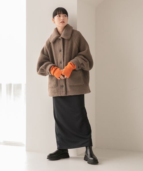 LOWRYS FARM（ローリーズファーム）の「アームウォーマー（ファッション雑貨・レディース・アイボリー08/グレー18/オレンジ45/ブラウン55・フリー）」の8枚目の写真