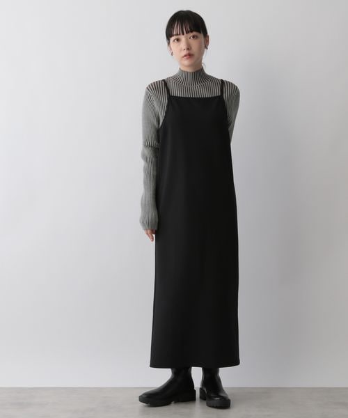 LOWRYS FARM（ローリーズファーム）の「ジョーゼットキャミワンピ（ワンピース/ドレス・レディース・アイボリー08/ブラック09/ブラウン58/カーキ78・F）」の7枚目の写真