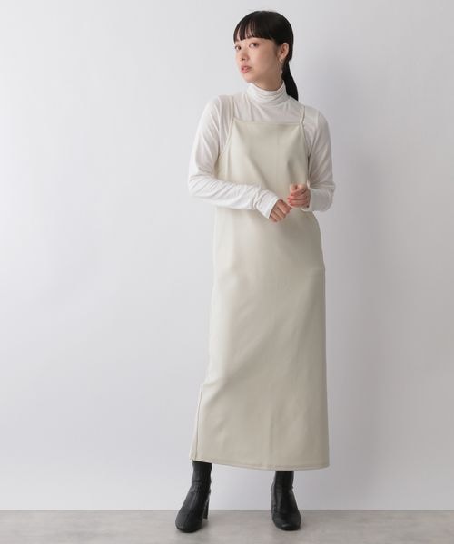 LOWRYS FARM（ローリーズファーム）の「ジョーゼットキャミワンピ（ワンピース/ドレス・レディース・アイボリー08/ブラック09/ブラウン58/カーキ78・F）」の6枚目の写真