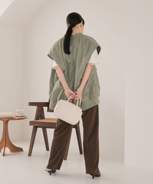 LOWRYS FARM（ローリーズファーム）の「ヨウリュウＦスリットパンツ（パンツ・レディース・アイボリー08/ブラック09/ブラウン58/ブルー85・通常丈/ショート丈）」の13枚目の写真