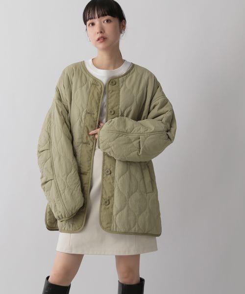 LOWRYS FARM（ローリーズファーム）の「キルティングブルゾン（ジャケット/アウター・レディース・アイボリー08/ブラック09/ベージュ52/カーキ78・F）」の18枚目の写真