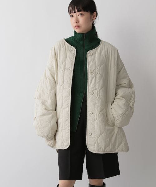 LOWRYS FARM（ローリーズファーム）の「キルティングブルゾン（ジャケット/アウター・レディース・アイボリー08/ブラック09/ベージュ52/カーキ78・F）」の8枚目の写真