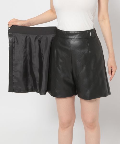 PAGEBOY（ページボーイ）の「エコレザーキルティングショートパンツ（パンツ・レディース・オフホワイト05/ブラック09・F）」の13枚目の写真