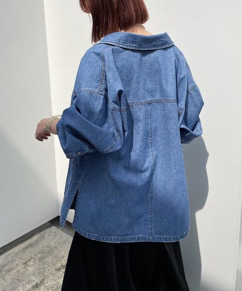 PAGEBOY（ページボーイ）の「レトロシャツGジャン（ジャケット/アウター・レディース・カミナリブラック08/カミナリブルー85/インディゴ87・F）」の10枚目の写真