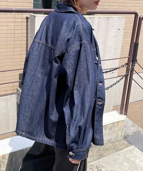 PAGEBOY（ページボーイ）の「レトロシャツGジャン（ジャケット/アウター・レディース・カミナリブラック08/カミナリブルー85/インディゴ87・F）」の16枚目の写真