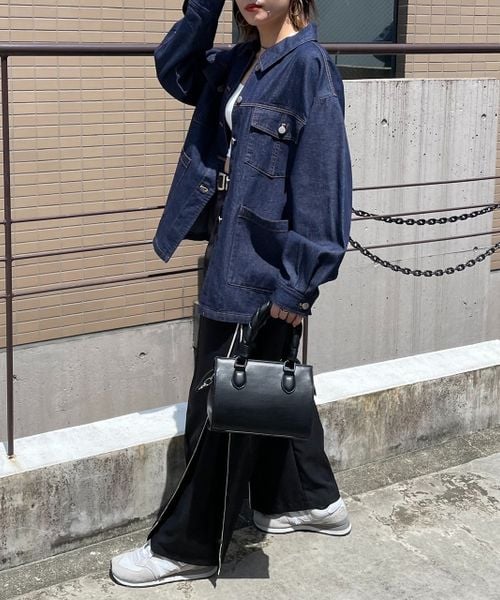 PAGEBOY（ページボーイ）の「レトロシャツGジャン（ジャケット/アウター・レディース・カミナリブラック08/カミナリブルー85/インディゴ87・F）」の18枚目の写真