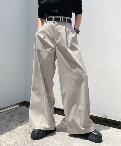 PAGEBOY（ページボーイ）の「交織ツイルワイドパンツ（パンツ・レディース・ブラック09/グレージュ12/モカ51・F）」の9枚目の写真