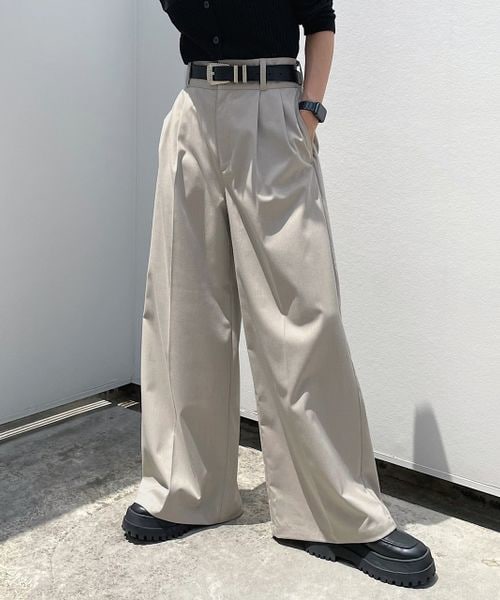 ワッジボーイツイルパンツ ベージュ PAGEBOY（ページボーイ）の「交織