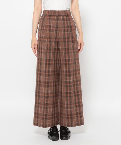PAGEBOY（ページボーイ）の「TRチェックワイドパンツ（パンツ・レディース・グレー系10/ブラウン系50・F）」の12枚目の写真