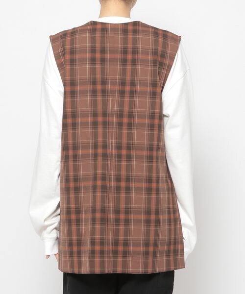 PAGEBOY（ページボーイ）の「TRチェックジレ（ジャケット/アウター・レディース・グレー系10/ブラウン系50・F）」の15枚目の写真