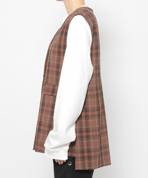 PAGEBOY（ページボーイ）の「TRチェックジレ（ジャケット/アウター・レディース・グレー系10/ブラウン系50・F）」の14枚目の写真