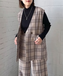 PAGEBOY | TRチェックジレ(ジャケット/アウター)