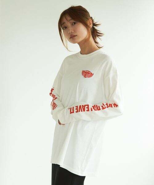 PAGEBOY(ページボーイ)の「アメリカンエンブレムロンT(トップス・メンズ・オフホワイト05/ブラック09・M/L)」の3枚目の写真