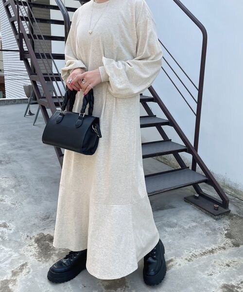 PAGEBOY（ページボーイ）の「ウエストデザインタックワンピース（ワンピース/ドレス・レディース・ブラック09/チャコール18/杢オートミール50・F）」の10枚目の写真