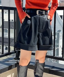 PAGEBOY | 交織ツイルロールアップショートパンツ(パンツ)