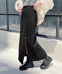 PAGEBOY | ZIPスリットスエットタイトスカート(スカート)