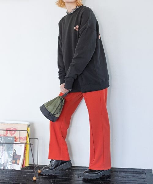 PAGEBOY（ページボーイ）の「イージーストレートパンツ（パンツ・レディース・ヒョウ柄08/オレンジ45/パープル98・FREE）」の15枚目の写真