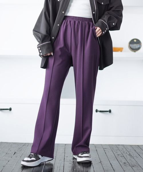 PAGEBOY（ページボーイ）の「イージーストレートパンツ（パンツ・レディース・ヒョウ柄08/オレンジ45/パープル98・FREE）」の17枚目の写真