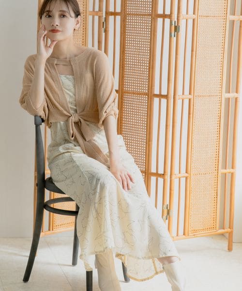 mysty woman（ミスティウーマン）の「シアーニットボレロ×キャミ