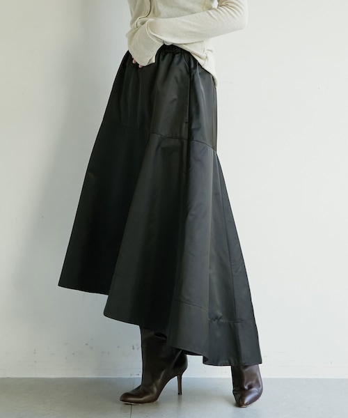 ガリャルダガランテ [とろみシリーズ]切り替えフレアスカート ブラック S