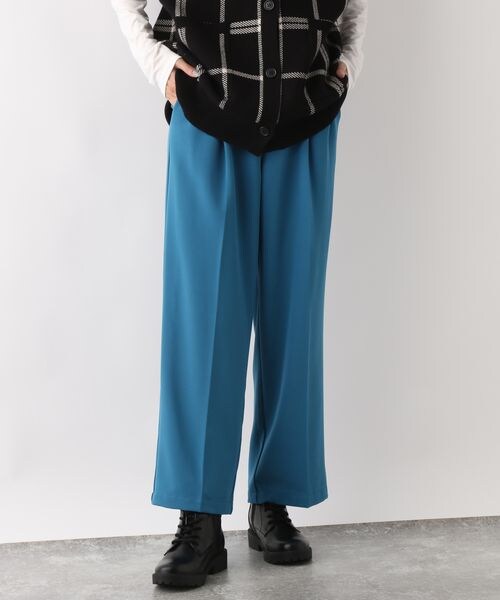 GLOBAL WORK（グローバルワーク）の「ウツクシルエットワイドパンツ（パンツ・レディース・ブラック09/ライトベージュ52/ブラウン54/ミドルブルー84・S/M/L）」の19枚目の写真