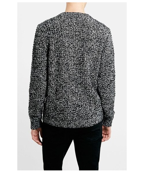 TOPMAN(トップマン)の「Topman Waffle Knit Crewneck Sweater(ニット/セーター・メンズ・Grey・Regular X-Small/Regular Small/Regular Large/Regular Medium/Regular X-Large)」の5枚目の写真